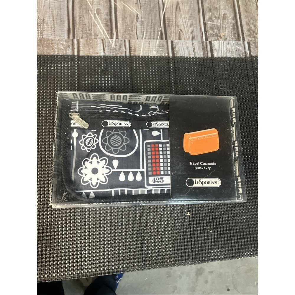 New in Box LeSportSac 425 Travel Cosmetic Bag Case 5.4”x8”x3”